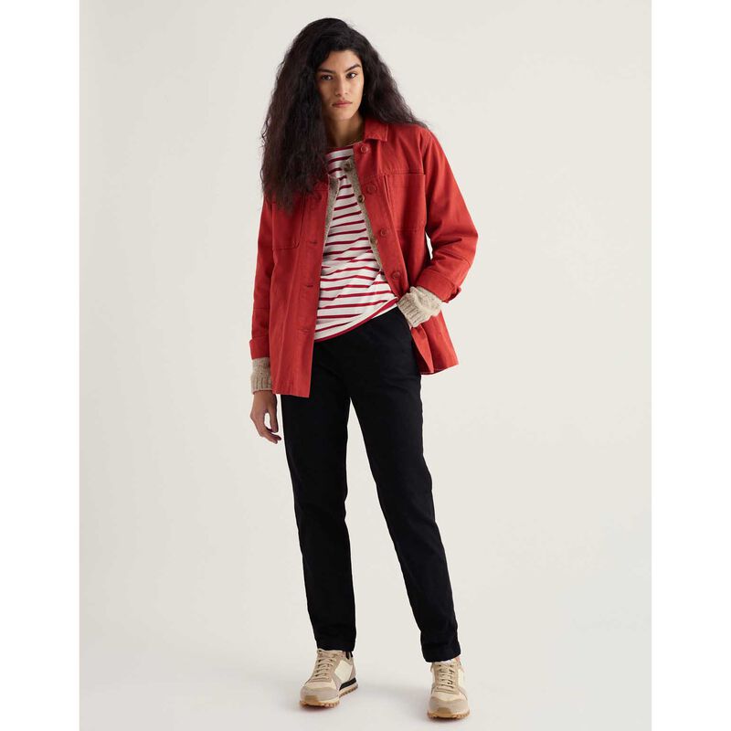 Seasalt Cornwall Sailor Shirt - Breton Deep Rust image number 3